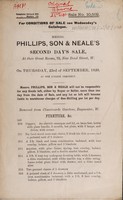 view Sales catalogue: Phillips, Son and Neale