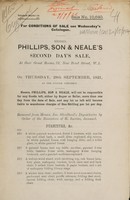 view Sales catalogue: Phillips, Son and Neale