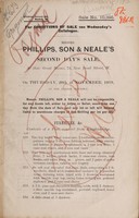 view Sales catalogue: Phillips, Son and Neale