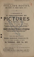 view Sales catalogue: Robinson Fisher and Co