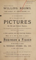 view Sales catalogue: Robinson Fisher and Co