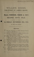 view Sales catalogue: Robinson Fisher and Co