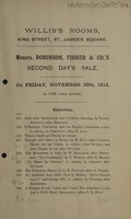 view Sales catalogue: Robinson Fisher and Co