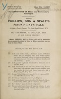 view Sales catalogue: Phillips, Son and Neale