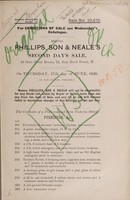 view Sales catalogue: Phillips, Son and Neale