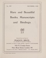 view Sales catalogue 397: Maggs Bros