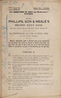 view Sales catalogue: Phillips, Son and Neale