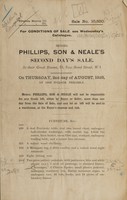 view Sales catalogue: Phillips, Son and Neale