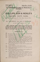 view Sales catalogue: Phillips, Son and Neale