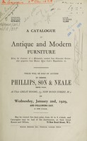 view Sales catalogue: Phillips, Son and Neale