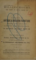 view Sales catalogue: Robinson Fisher and Co