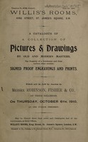 view Sales catalogue: Robinson Fisher and Co