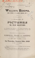 view Sales catalogue: Robinson Fisher and Co