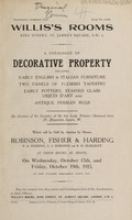 view Sales catalogue: Robinson Fisher and Co