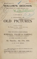 view Sales catalogue: Robinson Fisher and Co