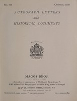 view Sales catalogue 513: Maggs Bros