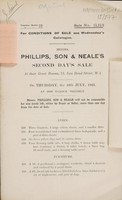 view Sales catalogue: Phillips, Son and Neale