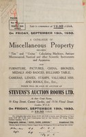 view Sales catalogue: Stevens