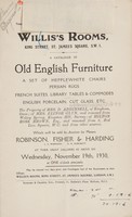 view Sales catalogue: Robinson Fisher and Co