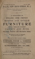 view Sales catalogue: Robinson Fisher and Co