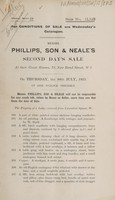 view Sales catalogue: Phillips, Son and Neale