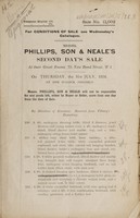 view Sales catalogue: Phillips, Son and Neale