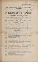 view Sales catalogue: Phillips, Son and Neale