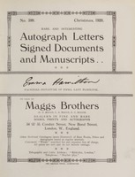 view Sales catalogue 399: Maggs Bros