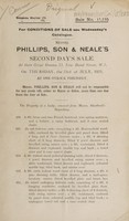 view Sales catalogues: Phillips, Son and Neale