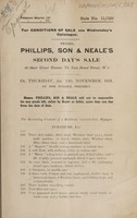 view Sales catalogue: Phillips, Son and Neale