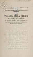 view Sales catalogue: Phillips, Son and Neale