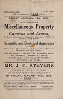 view Sales catalogue: Stevens