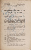 view Sales catalogue: Phillips, Son and Neale