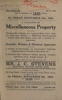 view Sales catalogue: Stevens