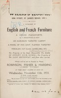 view Sales catalogue: Robinson Fisher and Co