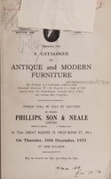 view Sales catalogues: Phillips, Son and Neale