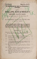 view Sales catalogue: Phillips, Son and Neale