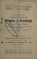 view Sales catalogue: Robinson Fisher and Co