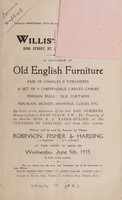 view Sales catalogue: Robinson Fisher and Co