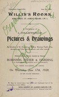 view Sales catalogue: Robinson Fisher and Co