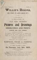 view Sales catalogue: Robinson Fisher and Co