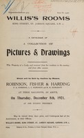 view Sales catalogue: Robinson Fisher and Co