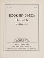 view Sales catalogue 407: Maggs Bros