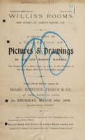 view Sales catalogue: Robinson Fisher and Co