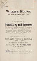 view Sales catalogue: Robinson Fisher and Co