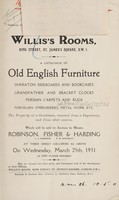 view Sales catalogue: Robinson Fisher and Co