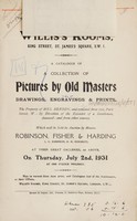 view Sales catalogue: Robinson Fisher and Co