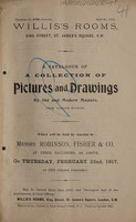 view Sales catalogue: Robinson Fisher and Co