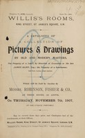 view Sales catalogue: Robinson Fisher and Co