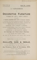 view Sales catalogue: Phillips, Son and Neale